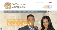 Desktop Screenshot of decrescenzochiropractic.com