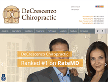 Tablet Screenshot of decrescenzochiropractic.com